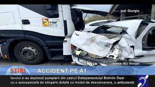 Grav accident pe autostrada A1  BucureștiPitești [upl. by Aitnecserc]