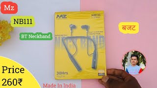 Mz Nb 111 Bluetooth Neckband Unboxing And Review 😯👈 [upl. by Tsai916]