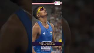 Nishad Kumar In Action  Paralympics High Jump Highlights  JioCinema [upl. by Cralg435]