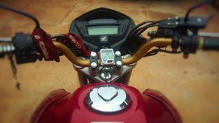 Instalando velocímetro de bicicleta na moto Titan 150 ex Rads MotoVlog [upl. by Annauqahs]