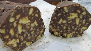 Dolci Ricette Il Salame Di Cioccolato quotLightquot senza burro senza uova senza zuccheri aggiunti [upl. by Nezah]