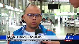 Así está la terminal de transporte de Bogotá por huelga de pilotos [upl. by Innep]