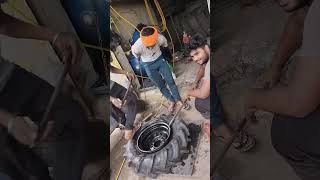 Old Mahindra Thar alloy wheels  tyre modification  TheBihartyre [upl. by Shanney413]