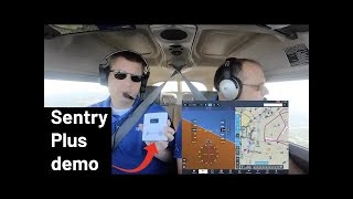 ForeFlight Sentry Plus ADSB Receiver with GPS and Carbon Monoxide Detector  inflight demo [upl. by Ahsinyd556]