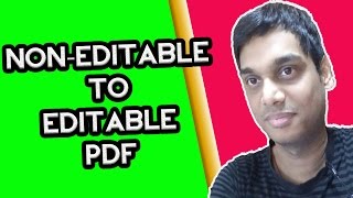 Convert noneditable to editable pdf  Scanned image text to editable text in PDF  Hindi [upl. by Neumark]