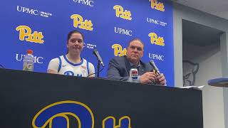 Pitt Womens Basketball Press Conference After Win vs RMU [upl. by Eednil241]