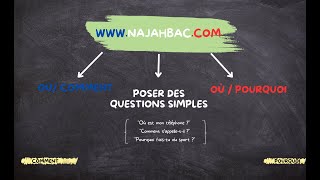 Questions simples en français avec où comment pourquoi françaisfacile languefrançaise [upl. by Eidua111]