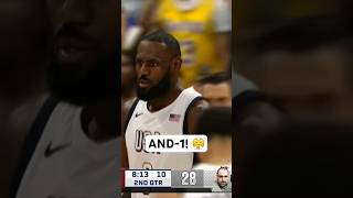 LeBron James ATTACKS the rim for the AND1 🔥  shorts usabmnt nba nba2k23 [upl. by Ellirehs]