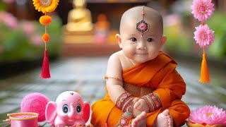 deikha laisi koiya dimo little cute baby monk video 🔥🔥 [upl. by Llertniuq]