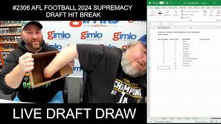 2306 AFL Select Football 2024 Supremacy Box Draft Hit  Live Card Break 26092024 [upl. by Yenahpets286]