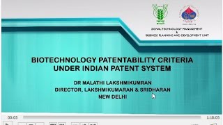 Biotechnology Patentability Criteria under Indian Patent System [upl. by Auqinimod]