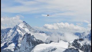 Flying around Jungfrau Aletsch Glacier [upl. by Ahtenek]