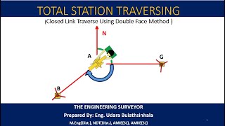 Closed link Traverse Total Station Traversing [upl. by Atsirak954]