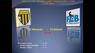 1Manschaft Meisterschaft 3Liga SC Blustavia  FC Bellach [upl. by Luapnoj999]