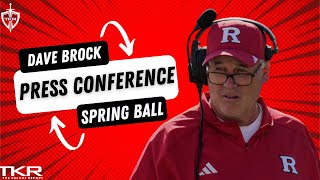 Dave Brock talks Spring Practice 2024  Rutgers Scarlet Knights Football [upl. by Heimer]