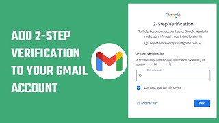 How to add 2step verification in Gmail  Twofactor authentication  2022 [upl. by Anilos]