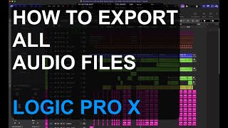 How to export audio files In Logic Pro X [upl. by Anohs358]