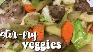 STIR FRY VEGGIES WITH CHICKEN LIVER [upl. by Shaner]