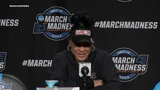 Dawn Staley previews Oregon State Elite 8 South Carolina Womens Basketball [upl. by Acimehs]