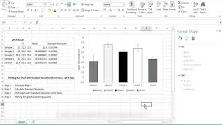 Plotting qPCR data graph with Standard Deviation Error Bars  Publishing Quality Chart in Excel [upl. by Mansoor]