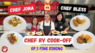 COOKOFF EP 3 FINE DINING  Chef Jona VS Chef Bless  Chef RV [upl. by Ahsiadal]