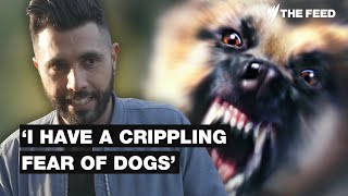 An extreme fear of dogs Living with Cynophobia  SBS The Feed [upl. by Anaiv]