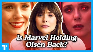 Elizabeth Olsen talks LOVE amp DEATH WANDAVISION advice for Marvel actors Happy Sad Confused [upl. by Eittik]