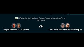 🔴 LIVE TENNIS Magali Kempen  Lara SaldenVSAna Sofia Sanchez  Victoria Rodriguez [upl. by Arikahs]