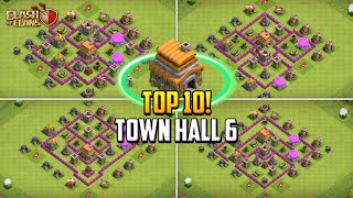 TOP 10 Best Town Hall 6 TH6 Anti 3 Stars Base Layout  Copy Link 2024  Clash of Clans [upl. by Stoll193]