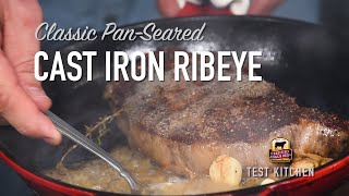 Make a Classic PanSeared Ribeye Steak Recipe [upl. by Ettolrahc]