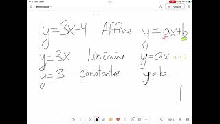 Fonctions  affinelinéaire et contante [upl. by Halsy]
