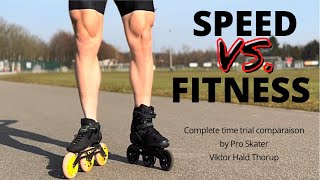 Speed skates VS Fitness skates  How much faster can you go with pro skates [upl. by Anikas]