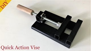 Make a Quick Action Drill Press Vise  Sütunlu Matkap Mengenesi Yapımı [upl. by Lotsyrc]