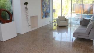 Polished Concrete Floors  Exposed Aggregate  AIA Tour Dallas Modern Homes [upl. by Sebastiano614]