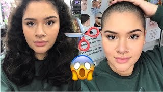 😱✂️ WATCH ME SHAVE MY HEAD ✂️😱 [upl. by Raines51]