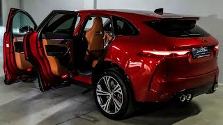 2024 Red Jaguar FPace SVR  Thrilling Fast Luxury SUV in Detail [upl. by Nomra]