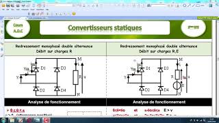 REDRESSEMENT MONOPHASÉ DOUBLE ALTERNANCE CHARGE RE [upl. by Becht]