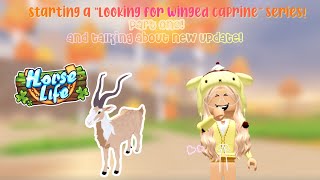 starting a “finding winged caprine”series and talk about new update HORSE LIFE ROBLOX [upl. by Ossy]