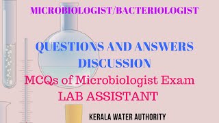 MICROBIOLOGY MCQs FOR MICROBIOLOGIST LAB ASSISTANT EXAMINATION I KERALA WATER AUTHORITYkwa kpsc [upl. by Orabel138]