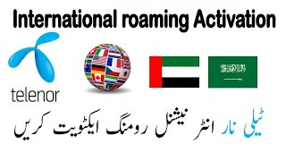 how to activate telenor sim international roaming online in KSAUAE [upl. by Four119]