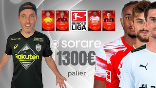 1300 € dans SORARE pour une TEAM 100 BUNDESLIGA   Team Rare Palier [upl. by Hcurab811]