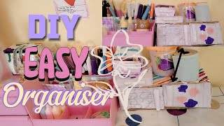 DIY easy organiser  DIY organiser with cardboard  Best out of waste  Shifa Art Albums [upl. by Ydwor]