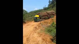 Malaysian timber trailer with Nissan [upl. by Ailegna]