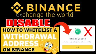 How To Disable Withdrawal Whitelist on Binance  Binance Extra Security  Crypto News Guru [upl. by Pump]