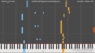 Pokemon RubySapphireEmerald  Petalburg City Piano Arranged  MIDI [upl. by Attiuqihc]