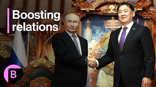 Russias Putin Mongolias Khurelsukh Agree to Boost Economic Ties [upl. by Moureaux]