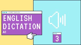 English Dictation A1 ✦ Dictation 3 ✦ Dictado en inglés [upl. by Nnyl]