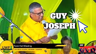 St Lucia News Contribution by Guy Joseph at UWP ChoiseulSaltibus Townhall [upl. by Pantin]