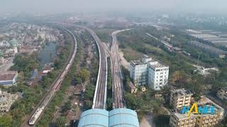 Noapara  Dakshineswar Metro Project  Aerial View [upl. by Meghann670]