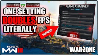 NEW Setting Gives 25x FPS INCREASE in Warzone MUST TRY ACTUALLY WORKS Season 3 Update [upl. by Akeem]